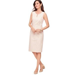 TALBOTS BISCAY FRESH STRIPE SHEATH
DRESS Sleeveless Pink Ivory Size 6P 6 Petite‎